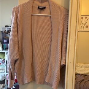 Express Women's Light Pink Cardigan Sweater